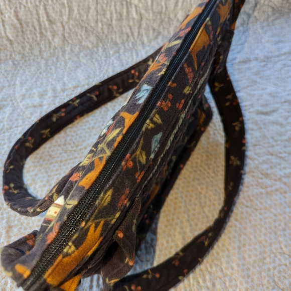 Frisky Kitties Handmade Quilted Handbag, Double Straps, Zip Closure - Picture 3 of 9